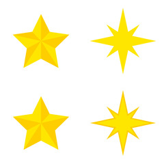 Flat icon stars isolated on white background. Vector illustration.