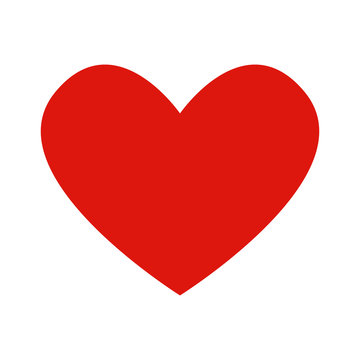 Flat icon heart. Red heart. Vector illustration.