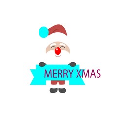 Funny Santa on a white