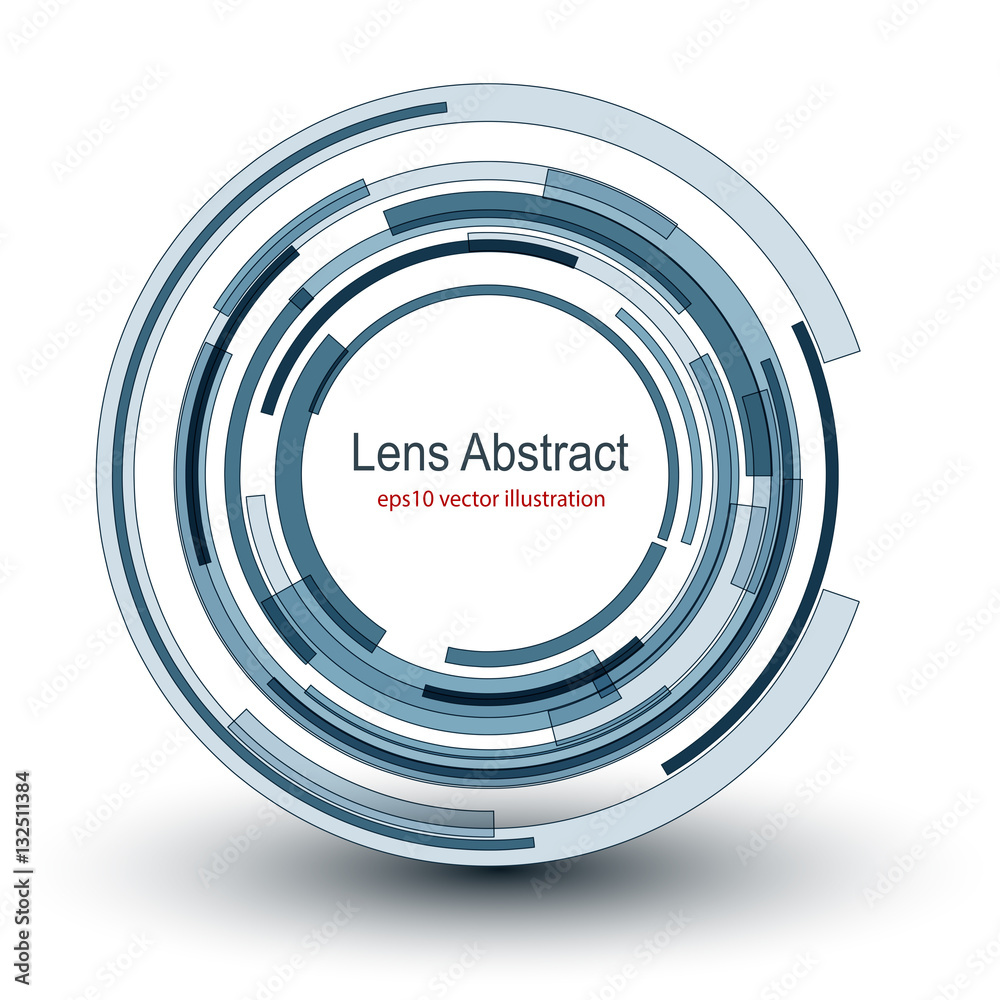 Poster Background with circular abstract lens design