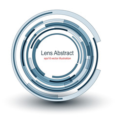 Background with circular abstract lens design