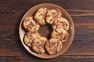 Cookie with chocolate