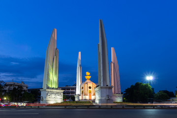 Blue hour photo of Democracy Monument in Bangkok, Thailand - 132512939