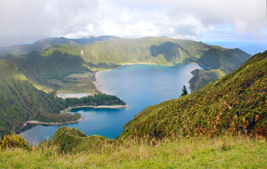 Fototapeta na wymiar Azores island, Sao Miguel, Lagoa do Fodo