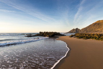 View of the Amoreira Beach in the Costa Vincentina in Alentejo, Portugal; Cocept for travel in Portugal