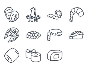 Seafood Icon Outlined