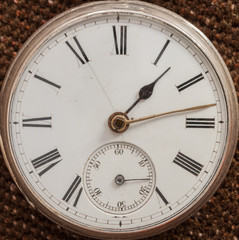 Sterling silver pocket watch dial
