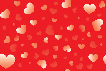 Vector of Happy Valentines Day with blinking heart and red background design.