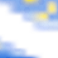 Abstract Background With Polygons Blue White Orange