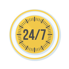 24/7 Clock button