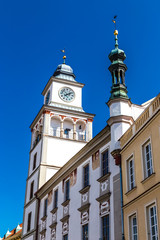 Fototapeta na wymiar Tower Of Town Hall - Trebon, Czech Republic