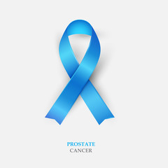 Blue Silk Ribbon - Prostate Cancer Awareness