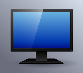 Electronic Device Template : Computer Monitor : Vector Illustration