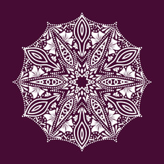 circular floral ornament