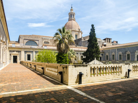 Piazza Dante Alighieri, Universit&auml;t , Universita Degli Studi Di Catania , Bibliothek, Provinz Catania, Sizilien, Italien