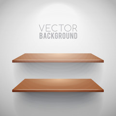 3d Empty Shelf For Exhibit : Vector illustration.