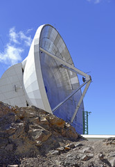 Large millimeter radio telescope on summit of Sierra Negra volcano, Mexico, which is a joint project between Mexico and America, located near Orizaba, Mexico's highest peak 