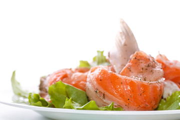 salted salmon bellies with spices