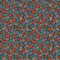 Abstract doodle seamless pattern. Simple retro  background. Vector illustration.