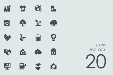 Set of ecology icons