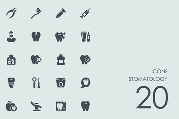 Set of stomatology icons