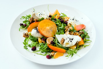 salad with persimmon