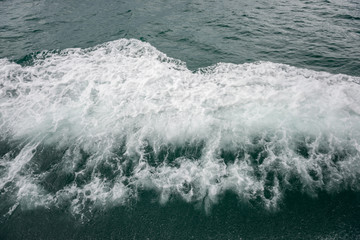 Sea waves from boat