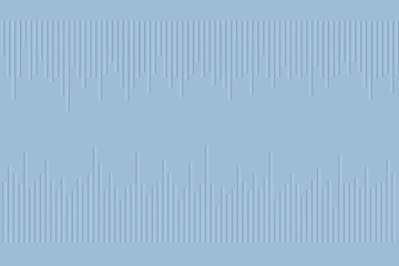 Modern sound waveform background in emboss paper like texture