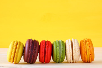 Image of colorful macaron or macaroon