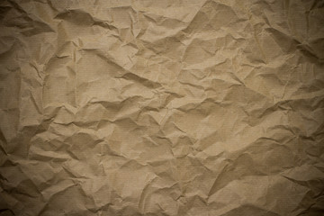 Brown crumpled wrapping paper