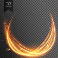 abstract magical light effect with golden wave