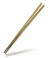 chopsticks isolated on white background.