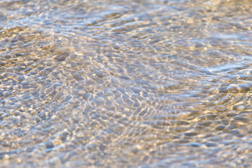 Background of the surface water on the shore