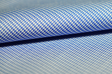 close up striped pattern fabric blue and white of shirt