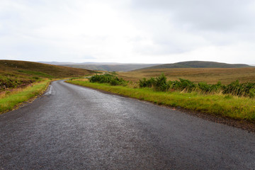 Scottish road trough countryside