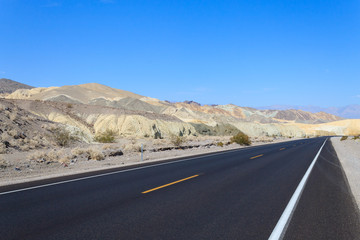 Fototapeta na wymiar Perspective road, Death Valley, USA