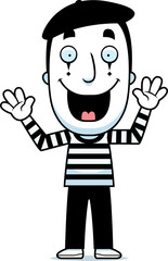 Cartoon Mime Smiling