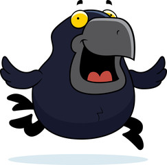Cartoon Crow Running