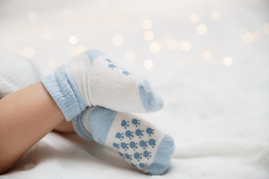 Baby feet  in socks
