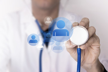 medico, dottore, controllo, stetoscopio