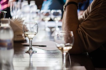 Sommeliers taste wine