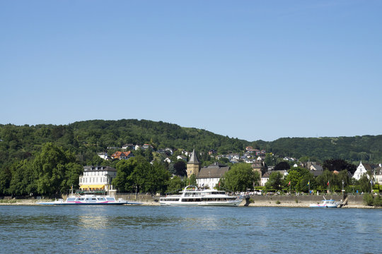 Blick von Kripp auf Linz am Rhein, Deutschland
