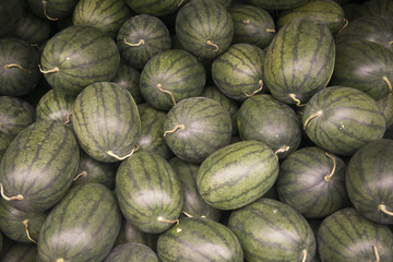 THAILAND ISAN NONG KHAI MARKET WATERMELON