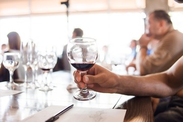Sommeliers taste wine
