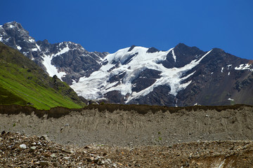 Shkhara mountain. Georgia. Ushguli village. Travel Location