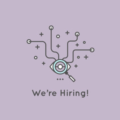 We are Hiring and Looking for Interns and Young Designers! Vector Icon Style Illustration Logo Element