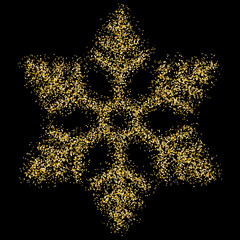Золотая пыль, снежинка © fotosanka