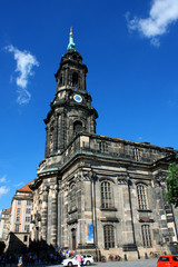 Fototapeta na wymiar Kreuzkirche meaning Church of the Holy Cross in Dresden Germany