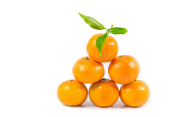 Orange fruit isolated on white background