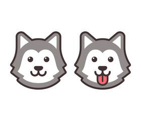 Husky head icons